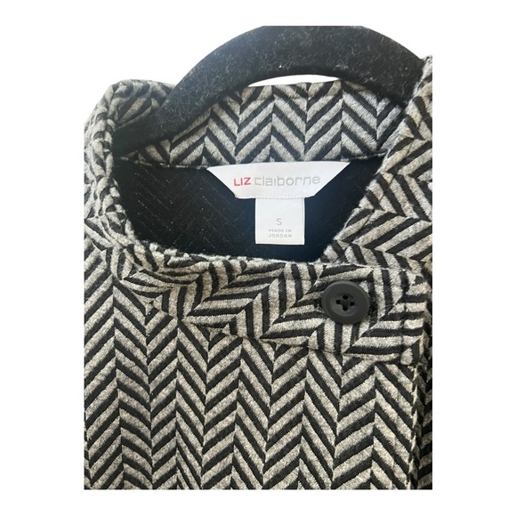 NWT Liz Claiborne Chic Warm Grey Open Front Jacket Coat Overcoat - Picture 5 of 6